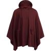 imageCOOFANDY Unisex Casual Hooded Poncho Cape Cloak Fashion Coat Hoodie Pullover with PocketWine Red