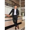 imageCOOFANDY Mens 2 Piece Linen Cotton Suits Set Casual Linen Lightweight Suit Summer Beach WeddingBlack