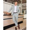 imageCOOFANDY Mens 2 Piece Linen Cotton Suits Set Casual Linen Lightweight Suit Summer Beach WeddingLight Green