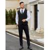 imageCOOFANDY Mens Linen Vest Casual Linen Slim Fit Suit Vests Dress Waistcoat Wedding Business PromBlack