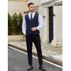 imageCOOFANDY Mens Linen Vest Casual Linen Slim Fit Suit Vests Dress Waistcoat Wedding Business PromNavy Blue