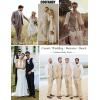 imageCOOFANDY Mens Linen Vest Casual Linen Slim Fit Suit Vests Dress Waistcoat Wedding Business PromWhite