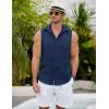 imageCOOFANDY Mens Sleeveless Beach Shirts Summer Button Up Tank Tops Casual Textured Tank ShirtBlue Violet