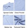 imageCOOFANDY Mens Sleeveless Beach Shirts Summer Button Up Tank Tops Casual Textured Tank ShirtLight Blue