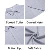 imageCOOFANDY Mens Sleeveless Beach Shirts Summer Button Up Tank Tops Casual Textured Tank ShirtLight Grey