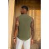 imageCOOFANDY Mens Sleeveless Summer Shirts Beach Tank Tops Button Up Textured Tank Shirt for VacationArmy Green