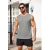 imageCOOFANDY Mens Workout Tank Tops Sleeveless Gym Muscle Tee Shirts 2 Pack Casual Breathable Waffle Knit TanksBlackLight Grey