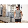 imageCOOFANDY Mens Workout Tank Tops Sleeveless Gym Muscle Tee Shirts 2 Pack Casual Breathable Waffle Knit TanksBlackLight Grey