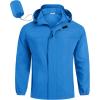 imageCOOFANDY Mens Rain Jacket Waterproof Lightweight Windbreaker Packable Hooded Raincoat for Hiking Cycling Golf ampamp TravelBlue