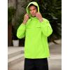 imageCOOFANDY Mens Rain Jacket Waterproof Lightweight Windbreaker Packable Hooded Raincoat for Hiking Cycling Golf ampamp TravelBright Green