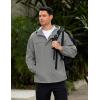 imageCOOFANDY Mens Rain Jacket Waterproof Lightweight Windbreaker Packable Hooded Raincoat for Hiking Cycling Golf ampamp TravelLight Grey