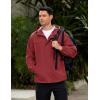 imageCOOFANDY Mens Rain Jacket Waterproof Lightweight Windbreaker Packable Hooded Raincoat for Hiking Cycling Golf ampamp TravelWine Red