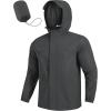 imageCOOFANDY Mens Rain Jacket Waterproof Lightweight Windbreaker Packable Hooded Raincoat for Hiking Cycling Golf ampamp TravelDark Grey