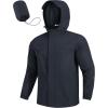 imageCOOFANDY Mens Rain Jacket Waterproof Lightweight Windbreaker Packable Hooded Raincoat for Hiking Cycling Golf ampamp TravelNavy