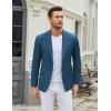 imageCOOFANDY Mens Casual Blazer One Button Sport Coat Slim Fit Lightweight Suit Blazer JacketBlue