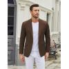 imageCOOFANDY Mens Casual Blazer One Button Sport Coat Slim Fit Lightweight Suit Blazer JacketBrown
