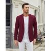 imageCOOFANDY Mens Casual Blazer One Button Sport Coat Slim Fit Lightweight Suit Blazer JacketDark Red