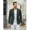 imageCOOFANDY Mens Casual Blazer One Button Sport Coat Slim Fit Lightweight Suit Blazer JacketDeep Green