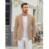 imageCOOFANDY Mens Casual Blazer One Button Sport Coat Slim Fit Lightweight Suit Blazer JacketKhaki