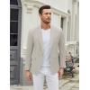 imageCOOFANDY Mens Casual Blazer One Button Sport Coat Slim Fit Lightweight Suit Blazer JacketLight Khaki
