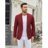 imageCOOFANDY Mens Casual Blazer One Button Sport Coat Slim Fit Lightweight Suit Blazer JacketWine Red