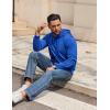 imageCOOFANDY Mens Hoodie Long Sleeve Hooded Pullover Casual Fashion Sweatshirts Drawstring Gym Hooded with Kanga PocketBlue