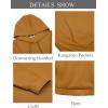 imageCOOFANDY Mens Hoodie Long Sleeve Hooded Pullover Casual Fashion Sweatshirts Drawstring Gym Hooded with Kanga PocketBrown