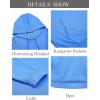 imageCOOFANDY Mens Hoodie Long Sleeve Hooded Pullover Casual Fashion Sweatshirts Drawstring Gym Hooded with Kanga PocketClear Blue