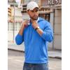 imageCOOFANDY Mens Hoodie Long Sleeve Hooded Pullover Casual Fashion Sweatshirts Drawstring Gym Hooded with Kanga PocketClear Blue