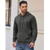 imageCOOFANDY Mens Hoodie Long Sleeve Hooded Pullover Casual Fashion Sweatshirts Drawstring Gym Hooded with Kanga PocketDark Grey