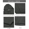 imageCOOFANDY Mens Hoodie Long Sleeve Hooded Pullover Casual Fashion Sweatshirts Drawstring Gym Hooded with Kanga PocketDark Grey