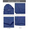 imageCOOFANDY Mens Hoodie Long Sleeve Hooded Pullover Casual Fashion Sweatshirts Drawstring Gym Hooded with Kanga PocketDeep Blue