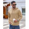 imageCOOFANDY Mens Hoodie Long Sleeve Hooded Pullover Casual Fashion Sweatshirts Drawstring Gym Hooded with Kanga PocketKhaki