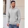 imageCOOFANDY Mens Hoodie Long Sleeve Hooded Pullover Casual Fashion Sweatshirts Drawstring Gym Hooded with Kanga PocketLight Grey