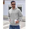 imageCOOFANDY Mens Hoodie Long Sleeve Hooded Pullover Casual Fashion Sweatshirts Drawstring Gym Hooded with Kanga PocketLight Grey
