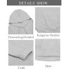 imageCOOFANDY Mens Hoodie Long Sleeve Hooded Pullover Casual Fashion Sweatshirts Drawstring Gym Hooded with Kanga PocketLight Grey