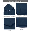 imageCOOFANDY Mens Hoodie Long Sleeve Hooded Pullover Casual Fashion Sweatshirts Drawstring Gym Hooded with Kanga PocketNavy Blue