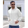 imageCOOFANDY Mens Hoodie Long Sleeve Hooded Pullover Casual Fashion Sweatshirts Drawstring Gym Hooded with Kanga PocketWhite