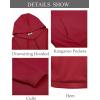 imageCOOFANDY Mens Hoodie Long Sleeve Hooded Pullover Casual Fashion Sweatshirts Drawstring Gym Hooded with Kanga PocketWine Red