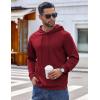 imageCOOFANDY Mens Hoodie Long Sleeve Hooded Pullover Casual Fashion Sweatshirts Drawstring Gym Hooded with Kanga PocketWine Red