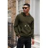 imageCOOFANDY Mens Hoodies Sweatshirts Long Sleeve Fashion Waffle Knit Pullover Hoodie with PocketArmy Green