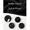 imageCOOFANDY Mens Hoodies Sweatshirts Long Sleeve Fashion Waffle Knit Pullover Hoodie with PocketBlack