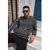 imageCOOFANDY Mens Hoodies Sweatshirts Long Sleeve Fashion Waffle Knit Pullover Hoodie with PocketDark Grey