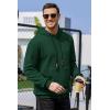 imageCOOFANDY Mens Hoodies Sweatshirts Long Sleeve Fashion Waffle Knit Pullover Hoodie with PocketGreen