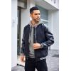 imageCOOFANDY Mens Hoodies Sweatshirts Long Sleeve Fashion Waffle Knit Pullover Hoodie with PocketGrey