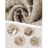 imageCOOFANDY Mens Hoodies Sweatshirts Long Sleeve Fashion Waffle Knit Pullover Hoodie with PocketKhaki