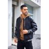 imageCOOFANDY Mens Hoodies Sweatshirts Long Sleeve Fashion Waffle Knit Pullover Hoodie with PocketLight Coffee