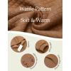 imageCOOFANDY Mens Hoodies Sweatshirts Long Sleeve Fashion Waffle Knit Pullover Hoodie with PocketLight Coffee