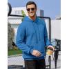 imageCOOFANDY Mens Hoodies Sweatshirts Long Sleeve Fashion Waffle Knit Pullover Hoodie with PocketOcean Blue