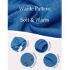 imageCOOFANDY Mens Hoodies Sweatshirts Long Sleeve Fashion Waffle Knit Pullover Hoodie with PocketOcean Blue